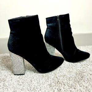 JustFab sparkle heel bootie